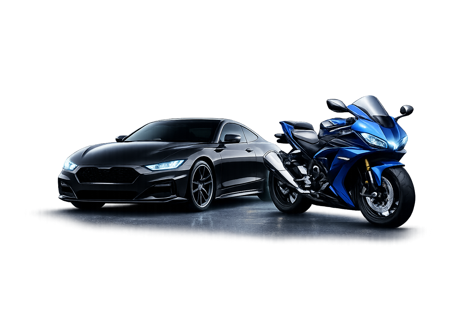 Carro e moto esportivos
